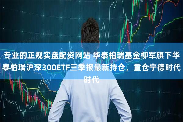 专业的正规实盘配资网站 华泰柏瑞基金柳军旗下华泰柏瑞沪深300ETF三季报最新持仓，重仓宁德时代